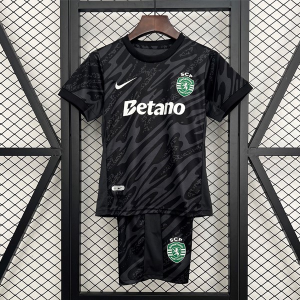 Camiseta Sporting Lisbon Goalkeeper Niño 2025-2026 Negro